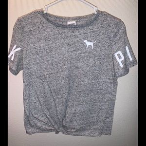 PINK grey short sleeve
